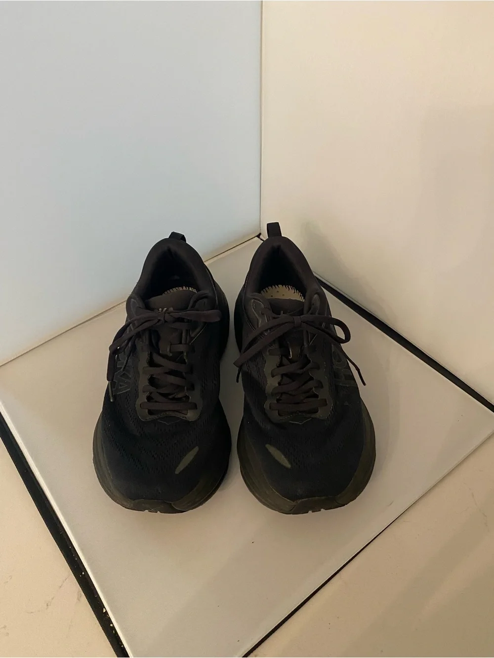 Hoka Men's Bondi 8 Black Athletic Running Shoes,size 10